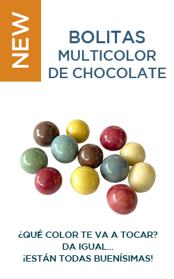 Bolitas multicolor de chocolate